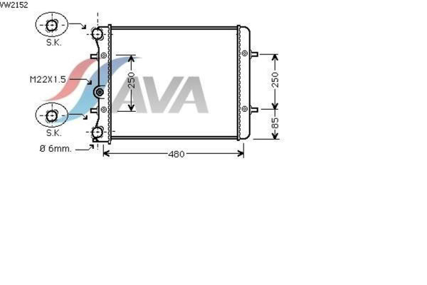 AVA COOLING SYSTEMS VW2152   